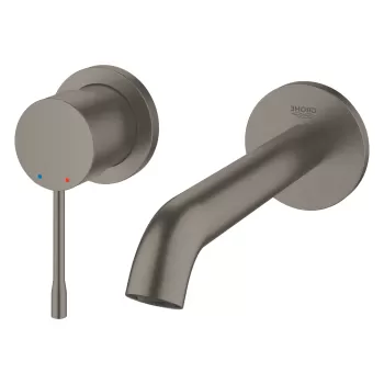 Baterie lavoar Grohe Essence M din 2 elemente de perete necesita corp ingropat brushed hard graphite imagine
