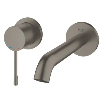 Baterie lavoar Grohe Essence M din 2 elemente  de perete  necesita corp ingropat  brushed hard graphite imagine
