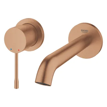 Baterie lavoar Grohe Essence M din 2 elemente  de perete  necesita corp ingropat  brushed warm sunset imagine