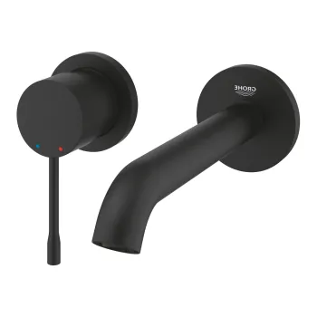 Baterie lavoar Grohe Essence M din 2 elemente  de perete  necesita corp ingropat  phantom black imagine