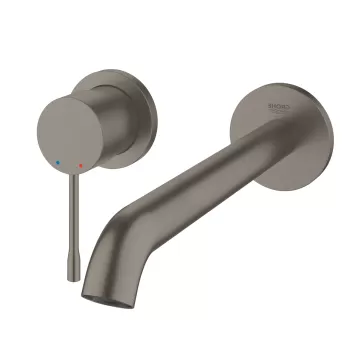 Baterie lavoar Grohe Essence New L din 2 elemente de perete montaj incastrat necesita corp ingropat brushed hard graphite imagine