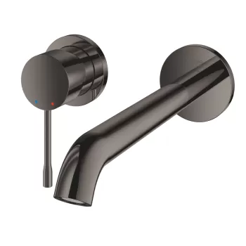 Baterie lavoar Grohe Essence New L din 2 elemente de perete montaj incastrat necesita corp ingropat hard graphite imagine