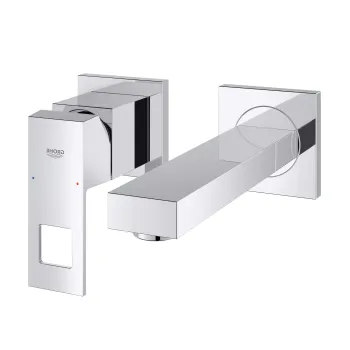 Baterie lavoar Grohe Eurocube de perete  fara ventil  montaj incastrat - parte exterioara  necesita corp ingropat pentru functionare imagine