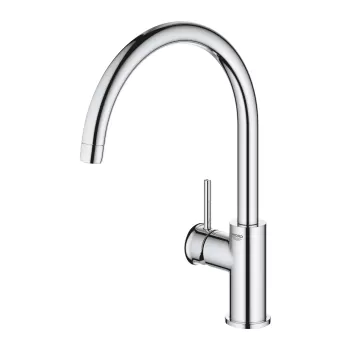 Baterie lavoar Grohe Start Classic cu pipa inalta rotativa crom imagine