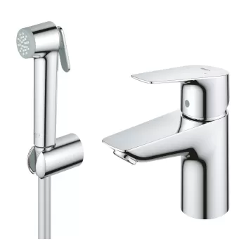 Baterie lavoar Grohe Start Edge S cu dus tip bideu pentru igiena intima crom imagine