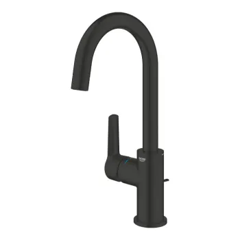 Baterie lavoar Grohe Start L cu pipa pivotanta  ventil pop-up  matte black imagine
