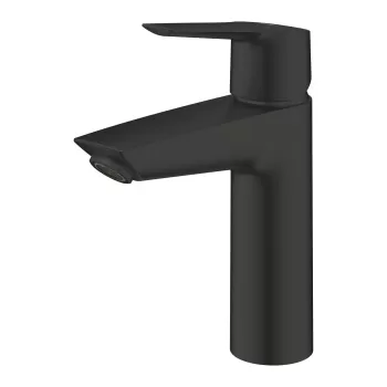 Baterie lavoar Grohe Start M ventil click-clack negru mat imagine