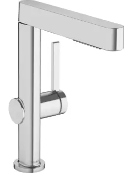 Baterie lavoar Hansgroghe Finoris 230 cu dus extractibil 2 tipuri de jet ventil push-open crom imagine
