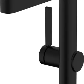 Baterie lavoar Hansgroghe Finoris 230 cu pipa rotativa ventil push-open negru mat imagine