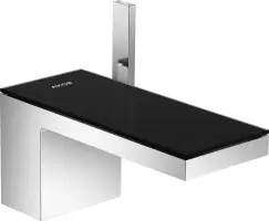 Baterie lavoar Hansgrohe Axor MyEdition 70 ventil push-open crom/sticla neagra imagine