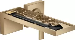 Baterie lavoar Hansgrohe Axor MyEdition cu pipa 221mm montaj incastrat fara placa superioara necesita corp ingropat bronz periat imagine