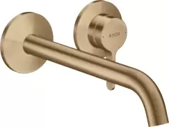Baterie lavoar Hansgrohe Axor ONE cu pipa 220mm din 2 elemente necesita corp ingropat bronz periat imagine