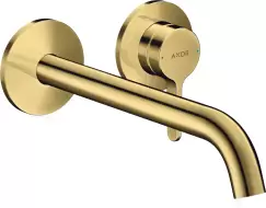 Baterie lavoar Hansgrohe Axor ONE cu pipa 220mm din 2 elemente necesita corp ingropat gold optic lustruit imagine