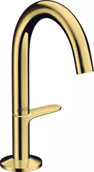 Baterie lavoar Hansgrohe Axor ONE Select 140 ventil push-open gold optic lustruit imagine