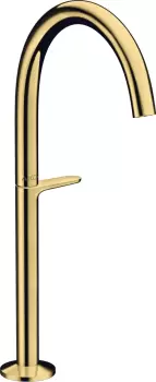Baterie lavoar Hansgrohe Axor ONE Select 260 pentru lavoar tip bol ventil push-open gold optic lustruit imagine