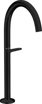 Baterie lavoar Hansgrohe Axor ONE Select 260 pentru lavoar tip bol ventil push-open negru mat imagine