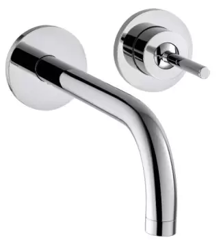 Baterie lavoar Hansgrohe Axor Uno 2 de perete din 2 elemente pipa 225mm montaj incastrat necesita corp ingropat imagine