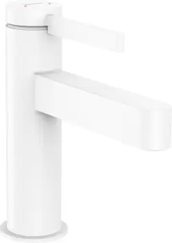 Baterie lavoar Hansgrohe Finoris 100 ventil push-open alb mat imagine