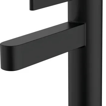 Baterie lavoar Hansgrohe Finoris 100 ventil push-open negru mat imagine