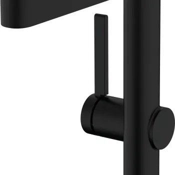 Baterie lavoar Hansgrohe Finoris 230 cu pipa rotativa ventil push-open negru mat imagine