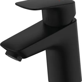 Baterie lavoar Hansgrohe Logis 70 ventil pop-up negru mat imagine