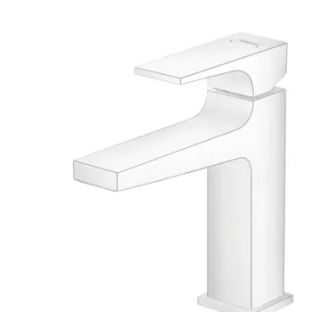 Baterie lavoar Hansgrohe Metropol 110 ventil push-open alb mat imagine