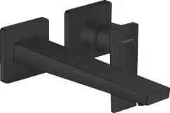 Baterie lavoar Hansgrohe Metropol de perete pipa 225mm fara ventil necesita corp incastrat negru mat imagine