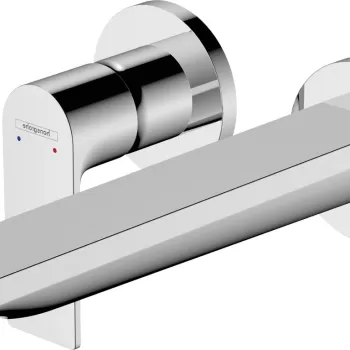 Baterie lavoar Hansgrohe Rebris E EcoSmart cu pipa 200mm montaj incastrat necesita corp ingropat crom imagine