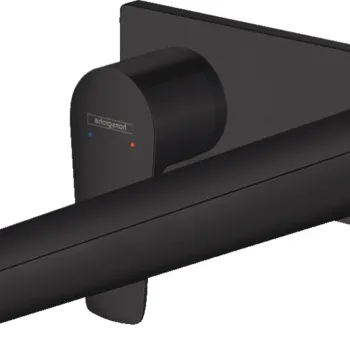 Baterie lavoar Hansgrohe Talis E cu pipa 225 mm montaj incastrat necesita corp ingropat negru mat imagine