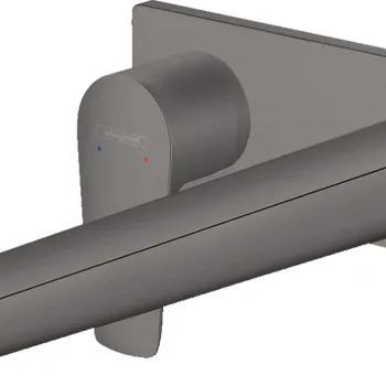 Baterie lavoar Hansgrohe Talis E cu pipa 225 mm montaj incastrat necesita corp ingropat negru periat imagine