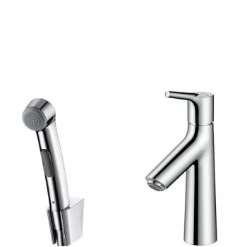 Baterie lavoar Hansgrohe Talis S cu dus tip bideu pentru igiena intima ventil push-open imagine