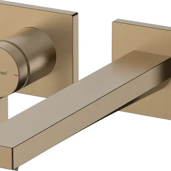 Baterie lavoar Hansgrohe Tecturis E din 2 elemente de perete pipa 22.5cm bronz periat imagine