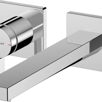 Baterie lavoar Hansgrohe Tecturis E din 2 elemente de perete pipa 22.5cm crom imagine