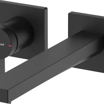 Baterie lavoar Hansgrohe Tecturis E din 2 elemente de perete pipa 22.5cm negru mat imagine