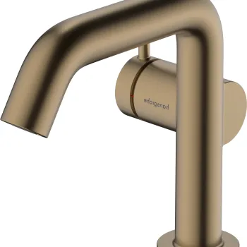 Baterie lavoar Hansgrohe Tecturis S 110 Fine CoolStart ventil click-clack bronz periat imagine