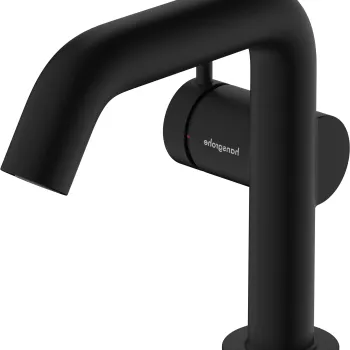 Baterie lavoar Hansgrohe Tecturis S 110 Fine CoolStart ventil click-clack negru mat imagine