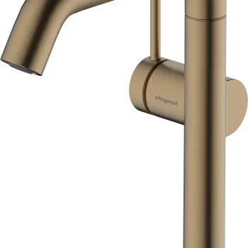 Baterie lavoar Hansgrohe Tecturis S 210 Fine pipa pivotanta CoolStart ventil click-clack bronz periat imagine