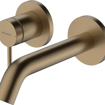 Baterie lavoar Hansgrohe Tecturis S cu pipa 165mm  montaj incastrat  necesita corp ingropat  bronz periat imagine