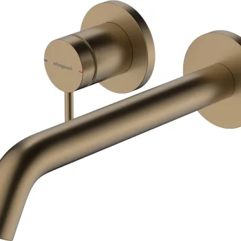 Baterie lavoar Hansgrohe Tecturis S cu pipa 225mm montaj incastrat necesita corp ingropat bronz periat imagine