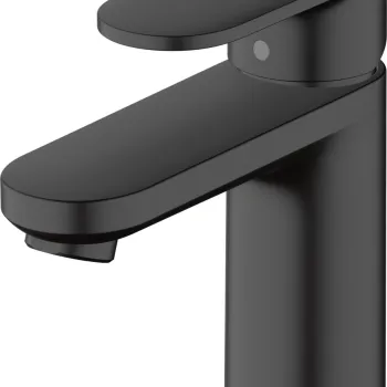 Baterie lavoar Hansgrohe Vernis Blend 100 ventil pop-up negru mat imagine