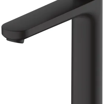 Baterie lavoar Hansgrohe Vernis Blend 190 pentru lavoar tip bol fara ventil negru mat imagine