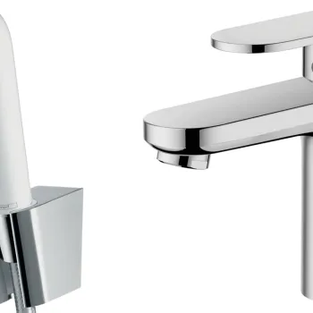 Baterie lavoar Hansgrohe Vernis Blend cu dus tip bideu pentru igiena intima imagine