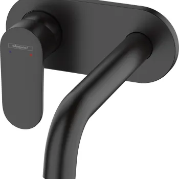 Baterie lavoar Hansgrohe Vernis Blend cu pipa 205mm montaj incastrat necesita corp ingropat negru mat imagine