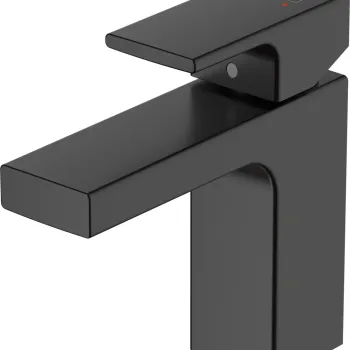 Baterie lavoar Hansgrohe Vernis Shape 100 ventil pop-up negru mat imagine