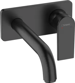 Baterie lavoar Hansgrohe Vernis Shape cu pipa 205mm montaj incastrat necesita corp ingropat negru mat imagine