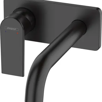 Baterie lavoar Hansgrohe Vernis Shape cu pipa 205mm montaj incastrat necesita corp ingropat negru mat imagine