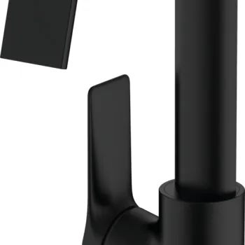 Baterie lavoar Hansgrohe Vivenis 210 cu pipa rotativa ventil pop-up negru mat imagine