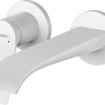 Baterie lavoar Hansgrohe Vivenis cu pipa 192mm montaj incastrat necesita corp ingropat alb mat imagine