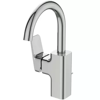 Baterie lavoar Ideal Standard Ceraplan 280 cu pipa inalta ventil pop-up metalic imagine