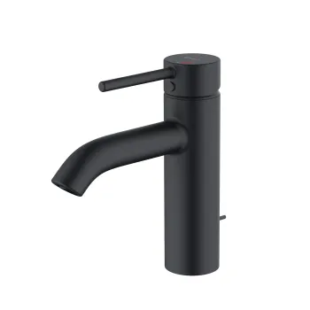 Baterie lavoar Kludi Bozz 100 Ecoplus ventil pop-up negru mat imagine